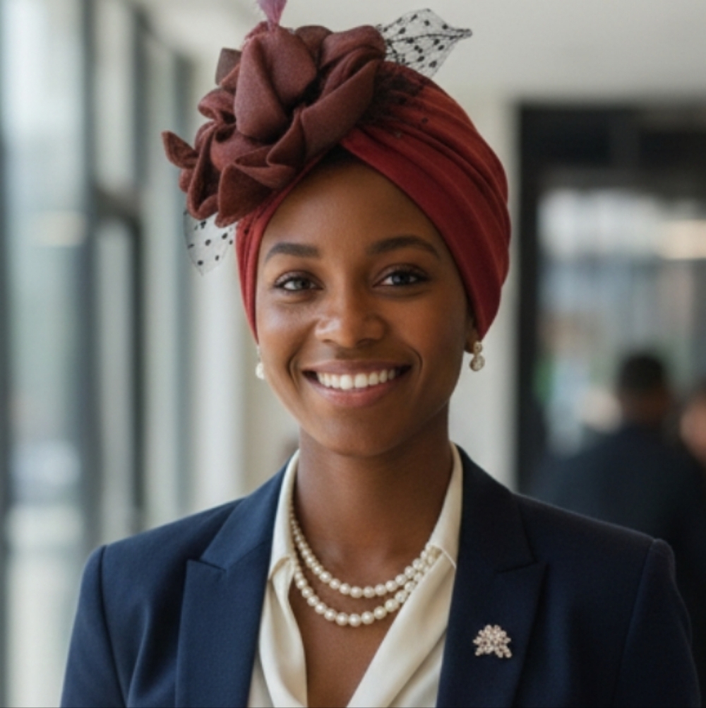 Chic Burgundy Floral Headwrap